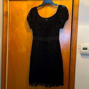 Black lace empire style feminine dress